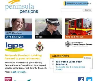 Peninsulapensions.org.uk(Landing page) Screenshot