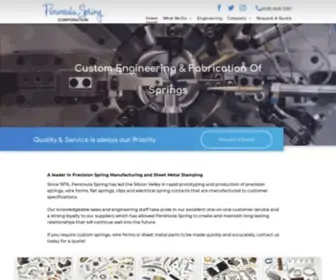 Peninsulaspring.com(Custom Spring Manufacturing & Engineering) Screenshot