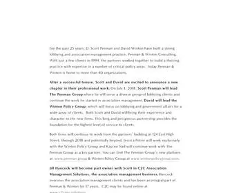 Penman-Winton.com(Penman & Winton Consulting) Screenshot