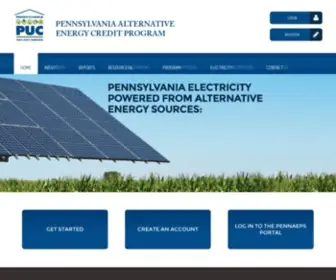 Pennaeps.com(Pennsylvania Alternative Energy Portfolio Standard Program) Screenshot