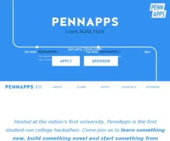 Pennapps.com(The world's largest college hackathon) Screenshot