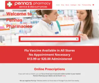 Pennaspharmacy.com.au(Penna's Pharmacy) Screenshot