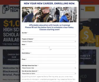 Penncotech.edu(In-Demand Trade School Programs in NJ & PA) Screenshot