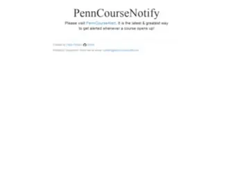 Penncoursenotify.com(Penncoursenotify) Screenshot