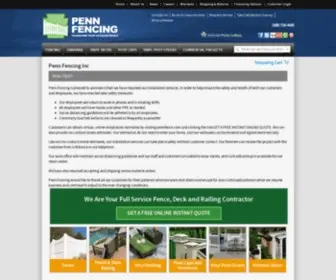 Pennfence.com(Fence, Railing, Vinyl Decking) Screenshot