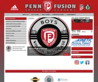 Pennfusion.org(Penn Fusion Soccer Academy) Screenshot