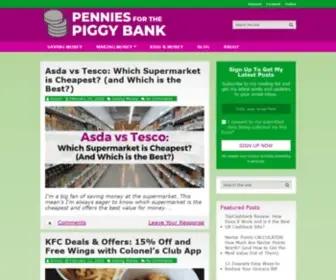Penniesforthepiggybank.com(Pennies for the Piggy Bank) Screenshot
