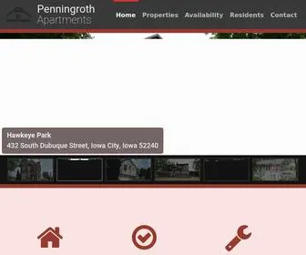 Penningrothapts.com(Penningroth Apartments Iowa City Iowa) Screenshot