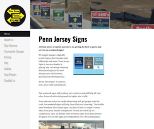 Pennjerseyforums.com(Let Penn Jersey Signs us of your weekend directional sign needs in PA) Screenshot