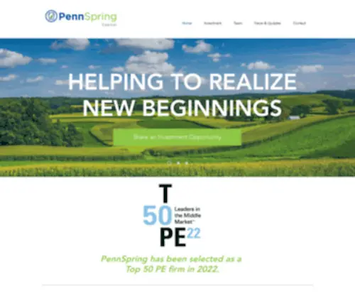 Pennspring.com(Investors) Screenshot