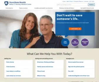 Pennstatehershey.org(Penn State Health Milton S) Screenshot