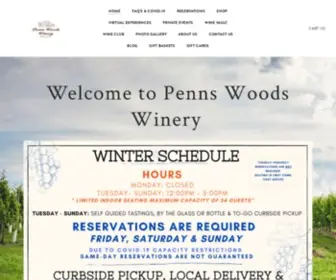 Pennswoodswinery.com(Penns Woods Winery) Screenshot