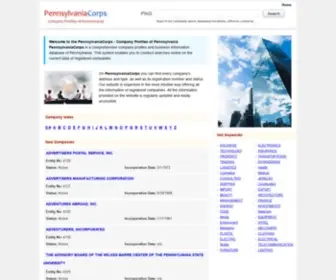 Pennsylvaniacorps.com(Company Profiles of Pennsylvania) Screenshot