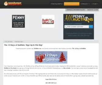 Pennyburners.com(Penny Auctions) Screenshot