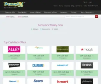 Pennyful.com(Cash Back Shopping) Screenshot