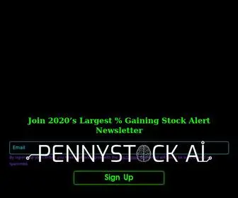 Pennystockai.com(Penny Stocks to BuyArtificial Intelligence Picks) Screenshot