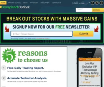 Pennystockoutlook.com(Penny Stock Alerts) Screenshot