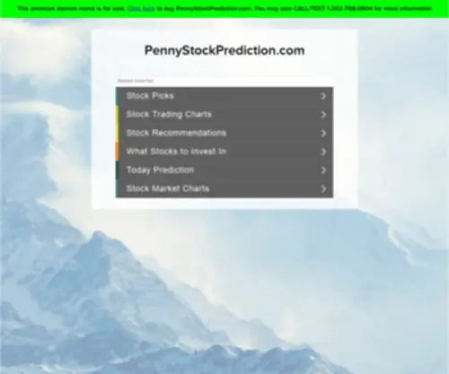 Pennystockprediction.com(Penny Stocks Prediction) Screenshot
