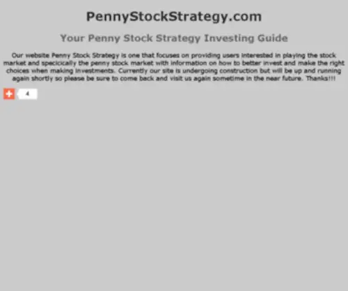 Pennystockstrategy.com(Penny Stocks) Screenshot