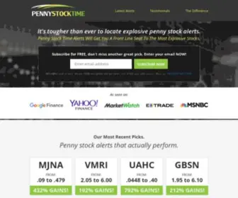 Pennystocktime.com(PennyStockTime) Screenshot