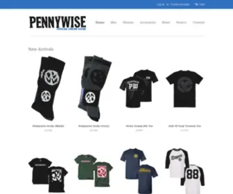 Pennywisemerch.com(Pennywise Official Online Store) Screenshot