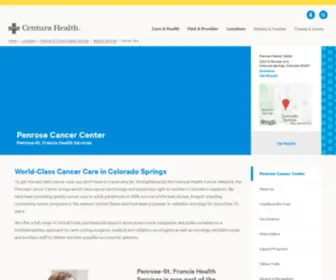 Penrosecancercenter.org(Cancer Care) Screenshot