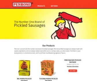 Penrosesausage.com(Ready to Eat Pickled Sausages) Screenshot