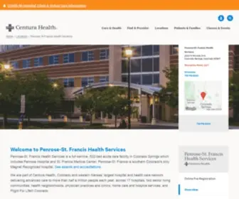 Penrosestfrancis.org(Penrose Hospital) Screenshot