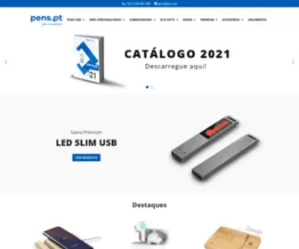 Pens.pt(A é líder de mercado na comercialização de Brindes USB Personalizados) Screenshot