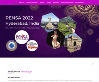 Pensa2022.com(The Parenteral and Enteral Nutrition Society of Asia) Screenshot