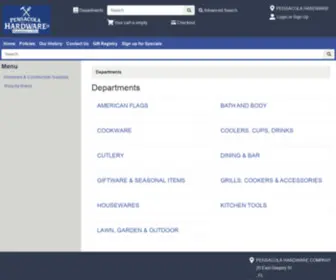 Pensacolahardware.net(Departments) Screenshot