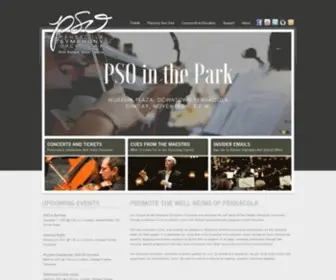 Pensacolasymphony.com(The mission of the Pensacola Symphony Orchestra) Screenshot
