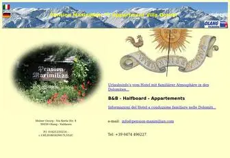 Pension-Maximilian.com(Residence Maximilian in Olang) Screenshot