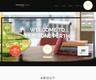 Pensione.com.au(Nestled in the heart of the Perth CBD this refurbished 98 room budget boutique hotel) Screenshot