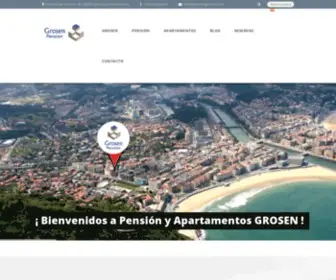 Pensiongrosen.com(Pensión en el centro de Donostia) Screenshot