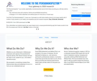 Pensioninspector.com(Free Employee Benefits Data) Screenshot