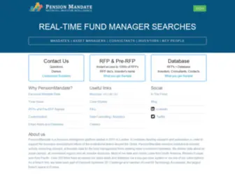 Pensionmandate.com(Instintell Institutional Investor Intelligence) Screenshot