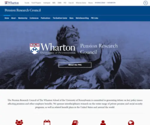 Pensionresearchcouncil.org(Pension Research Council) Screenshot
