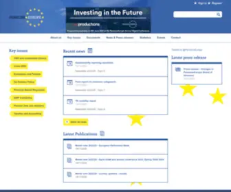Pensionseurope.eu(Good pensions for the people of Europe) Screenshot
