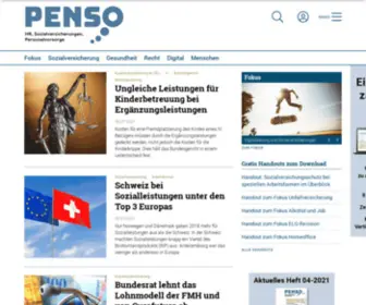 Penso.ch(HR, Sozialversicherungen, Personalvorsorge) Screenshot