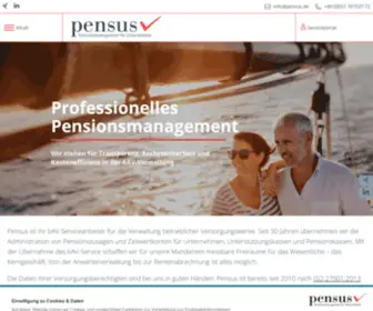 Pensus.de(Pensus Pensionsmanagement GmbH) Screenshot