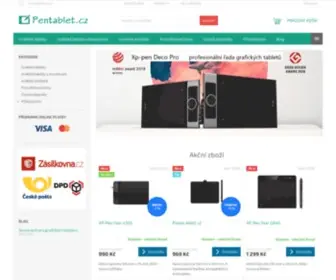 Pentablet.cz(Zaměřujeme se na prodej grafických tabletů a interaktivních monitorů) Screenshot