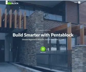 Pentablock.com(Stacked Stone Wall Building Block System) Screenshot