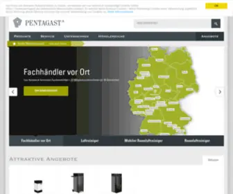 Pentagast.de(Gastronomiebedarf) Screenshot