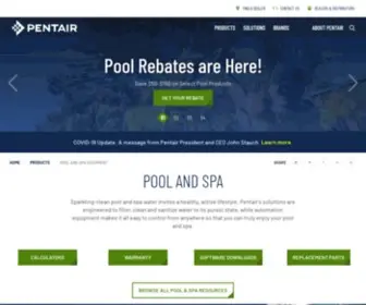 Pentairpool.com(Pool and Spa Equipment) Screenshot