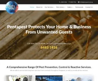 Pentapest.com.sg(Pest Control Singapore) Screenshot