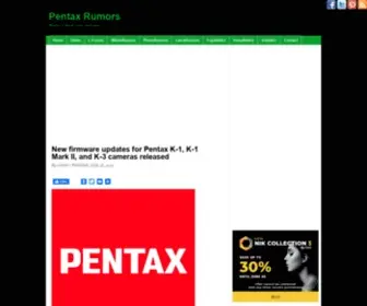 Pentaxrumors.com(Pentax Rumors) Screenshot