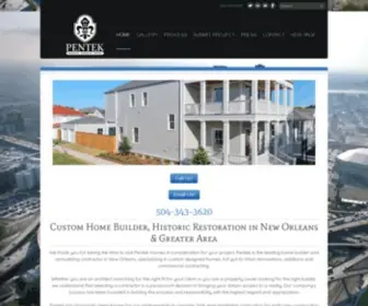 Pentekhomes.com(Custom Home Builders) Screenshot