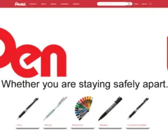 Pentel.com(Pentel of America) Screenshot