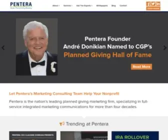 Pentera.com(Planned giving marketing) Screenshot